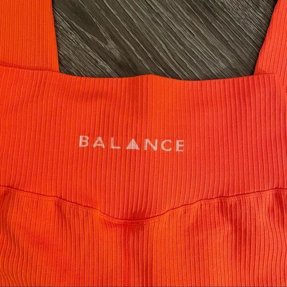 Balance Athletica Linear Legging Ribbed Seamless in Sunset Orange NWOT - Picture 7 of 8